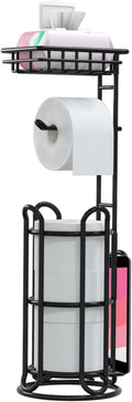 Toilet Paper Holder Stand with Shelf Tissue Holders by TreeLen