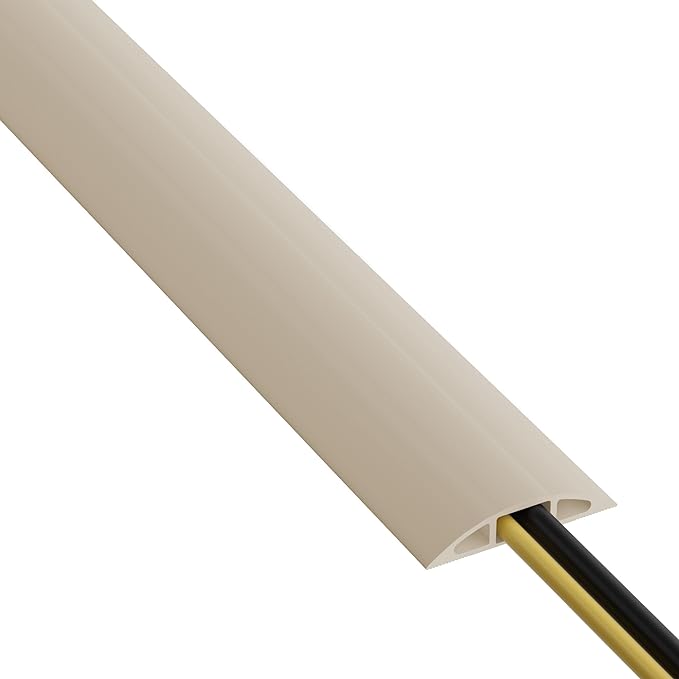 D-Line 6ft Floor Cord Cover, Cable Protector, Hide Extension Cords, Protect by D-LineUSAinc