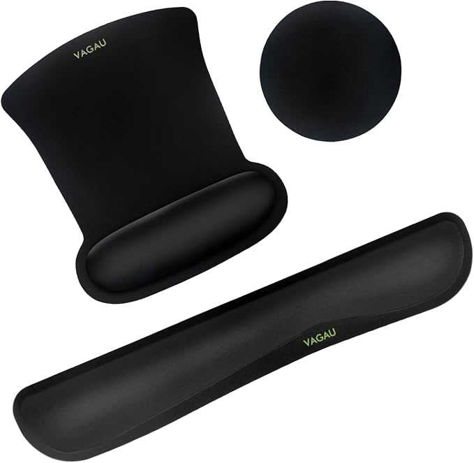 VAGAU Premium Keyboard Wrist Rest and Mouse Pad Wrist Support, Ergonomic Memory by VAGAU