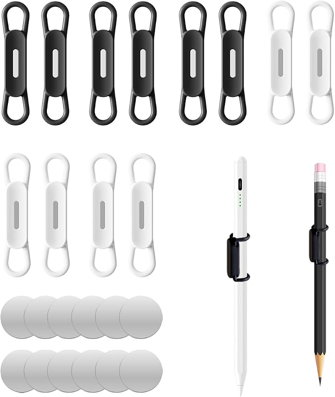 XYOFUN Magnetic Pen Holders Set of 12, Silicone Adjustable Pen Pencil Holder by XYOFUNDailyNecessities