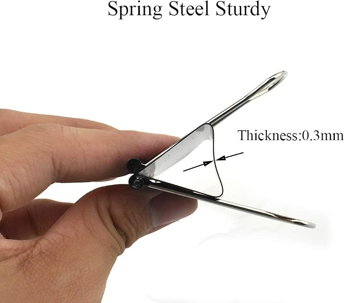 HAHIYO Binder Clips Paper Clamps Spring Steel Sturdy Large 1.97 inches Width - Image 4