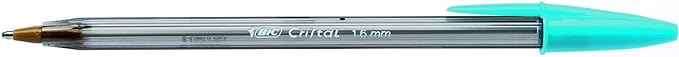 BIC Cristal Fun Ballpoint Pens, Wide Point, Box of 20, Turquoise Colour by BIC