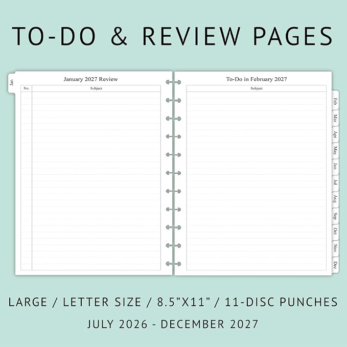 newestor 2026-2027 Monthly Planner Refill - Image 3