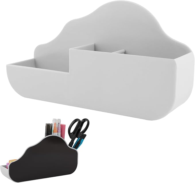 KITANIS Cloud Style 3 Compartment Magnetic Dry Erase Marker Holder, Pen Pencil by KITANIS