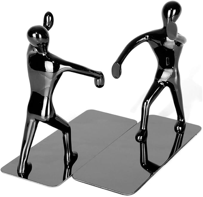 Fasmov Heavy Duty Stainless Steel Man Bookends Nonskid Bookends Art Bookend by Fasmov