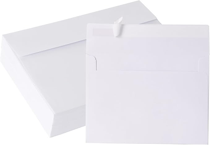 Janvale 5x7 Envelopes 50 Pack, A7 White Envelopes by Janvale