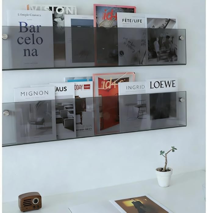 ROYALITA 2-Pack Acrylic Magazine Holder Brochure Holder, Fashion Hanging - Image 5
