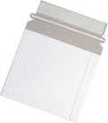 Maxtek CD/DVD Disc White Cardboard Mailers, 6 x 6 3/8 Inches, Self Seal by Maxtek