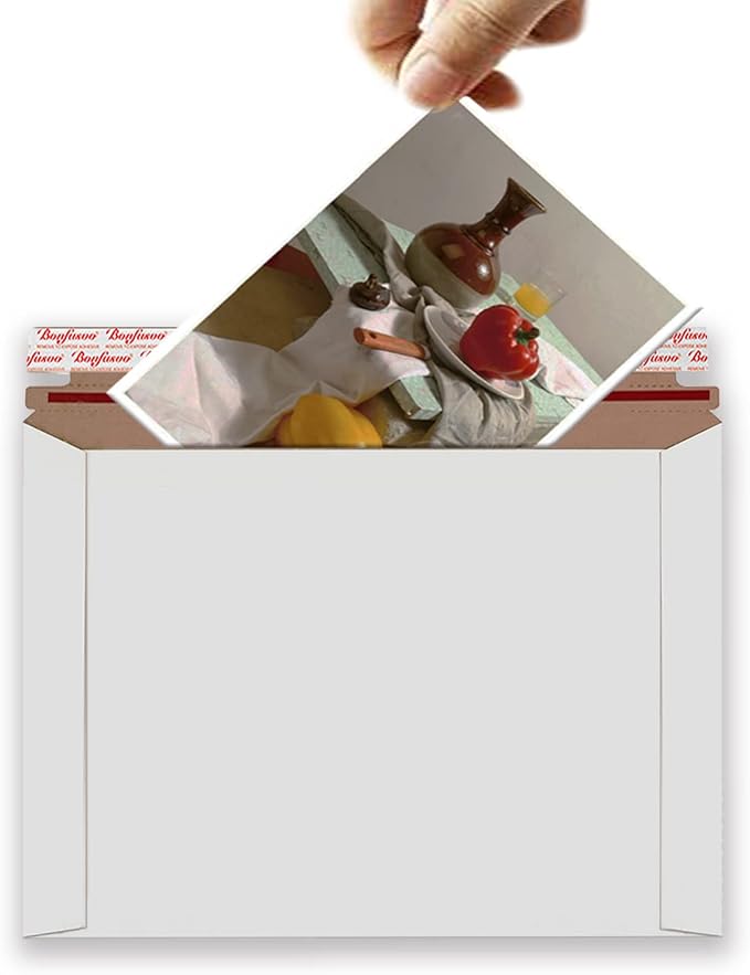 Bonfasvo Rigid Mailers 30 Pack 9.5 x 12.5 inches White Self Seal Stay Flat Bulk - Image 3