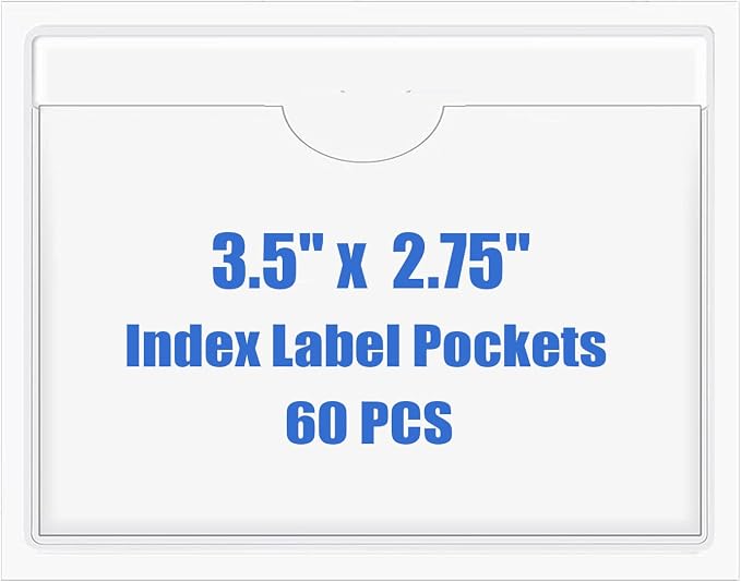 Origin-Joy 60 PCS Self Adhesive Index Card Pockets by Origin-Joy