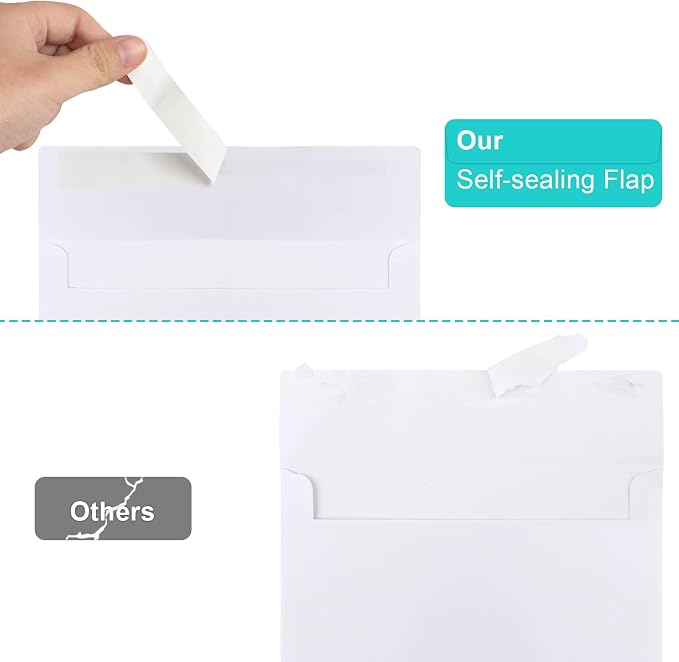 50 Packs 5x7 Envelopes, Self Seal - Image 3