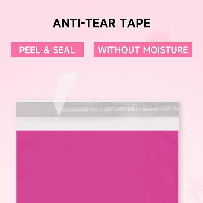 Pink Poly Mailers 10x13 Inch, 100 Pack | Self-seal shipping bags - Image 4