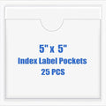 Origin-Joy 25 PCS Self-Adhesive Index Label Pockets by Origin-Joy