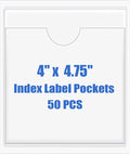 Origin-Joy 50 PCS Self-Adhesive Index Label Pockets by Origin-Joy