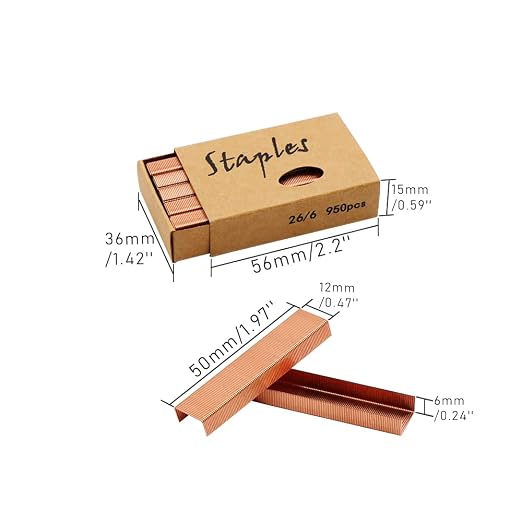 Mogoostry 26/6 Standard Staple 1/4 Inch Jam Free Stapler Refills - Image 2