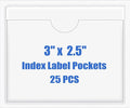 Origin-Joy 25 PCS Self-Adhesive Index Label Pockets by Origin-Joy