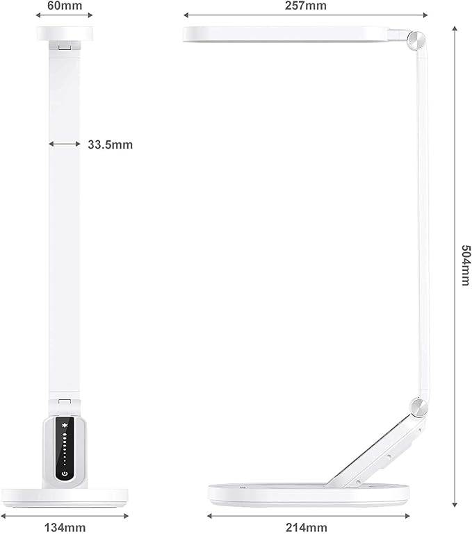 JKSWT Desk Lamp, for Eye Care, Dimmable Table Lamp - Image 5