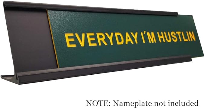 2" x 8" Aluminum Desk Name Plate Holder 5 Pack Black | Office Business - Image 2