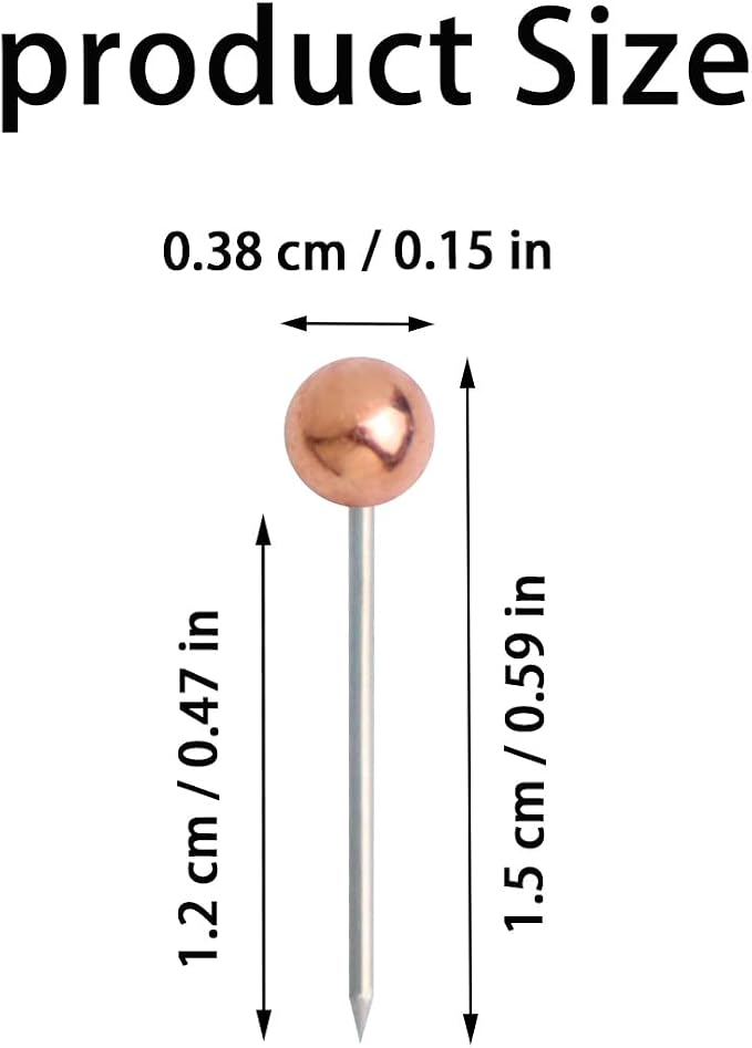 200 Pieces Map Push Pins, Small Round Head Marking Pins, Round Head Push Pin - Image 3