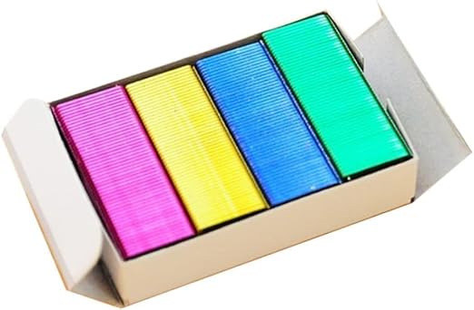 800Pcs Mini Color Staples DIY Shop Stapler Refills Standard Book Staples Office by Zenarao