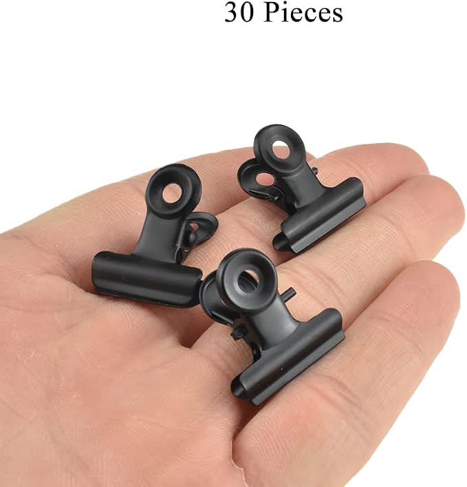 HAHIYO 0.87inch Black Bulldog Clips Metal File Hinge Binder Clips Clamps Save - Image 6