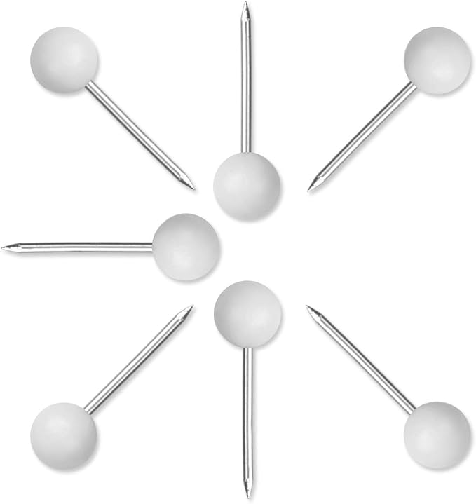 Push Pins Map Tacks 1/8-Inch Assorted Color Beads Head Map Marking Push Pins - Image 2