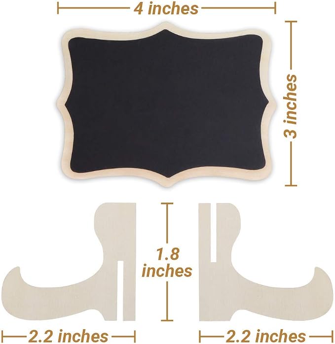 Mini Chalkboard Signs, 20 Pack Framed Small Chalk Board Food Labels - Image 8