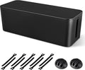 Cable Management Box, Large Cord Organizer Box to Hide Power Strip & Under Desk by Naeety