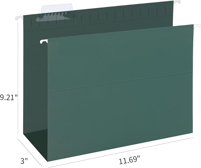HERKKA Extra Capacity Hanging File Folders, 60 Pack Reinforced Letter Size - Image 2