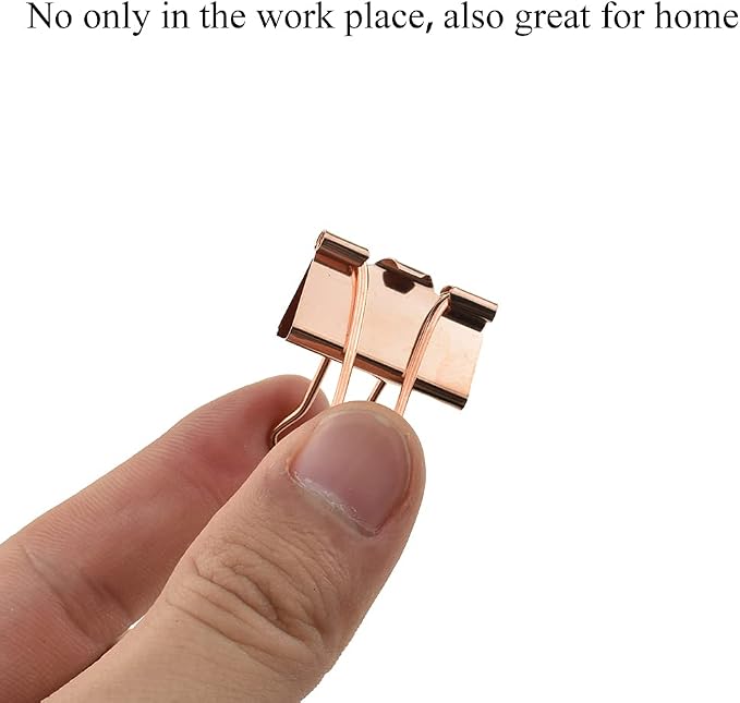 HAHIYO Binder Clips Paper Clamps Spring Steel Sturdy 0.98 inch Width 0.31 Inch - Image 5