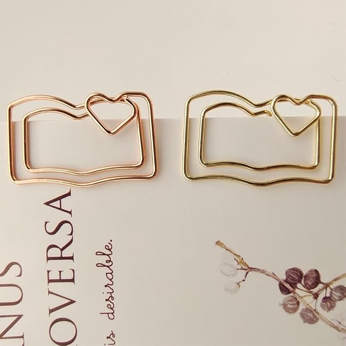 OWLFAVO 40pcs Book Shape Paper Clips - Image 4