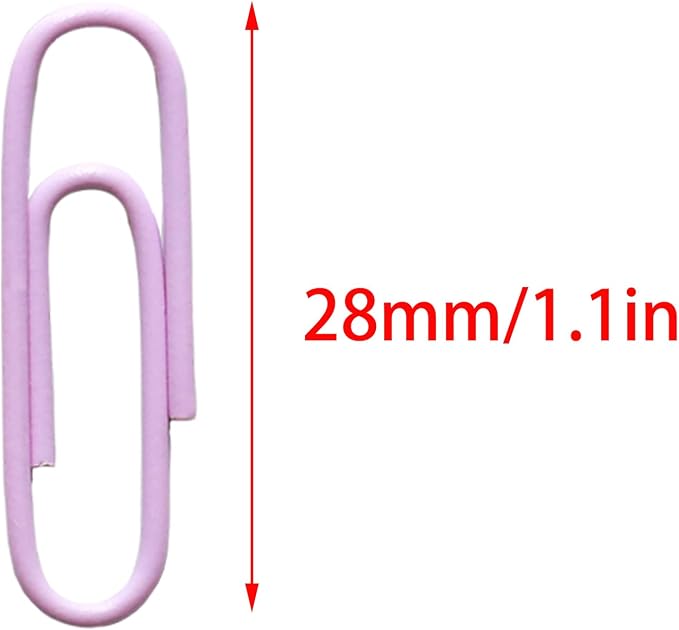 100 Pcs Purple Paper Clips, 1.1 Inch Colorful Paperclips | Vinyl Coated - Image 2