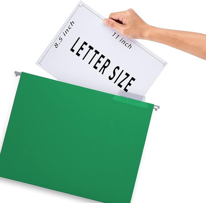 HERKKA Hanging File Folders, 60 Pack Reinforced Letter Size Hanging Folders - Image 6