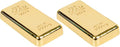 ZAHEPA Gold Bar Paperweight Pack of 2, Realistic Fake Gold Bars Desk Decor | by ZAHEPA