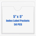 Origin-Joy 50 PCS Self-Adhesive Index Label Pockets by Origin-Joy