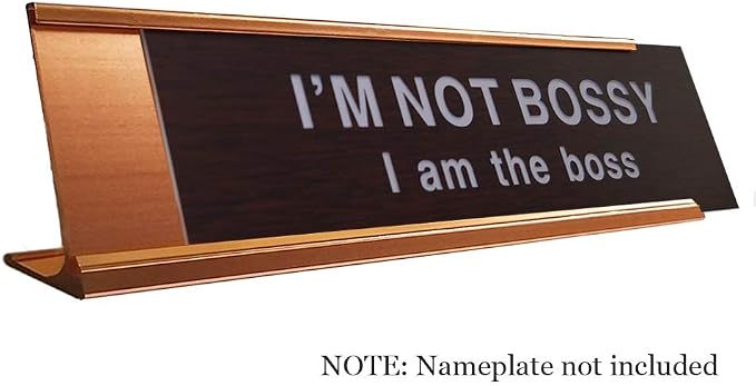 2" x 10" Aluminum NamePlate Desk Holder 5 Pack Rose Gold | Office Business Name - Image 2