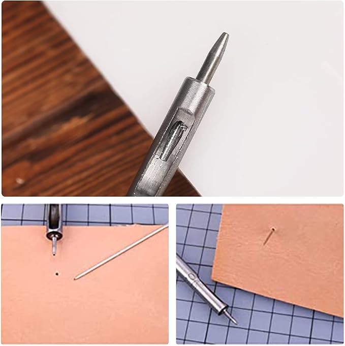 10 Pcs Leather Hole Punch Cutter 0.5mm-3.5mm Hollow Punch Set - Image 6