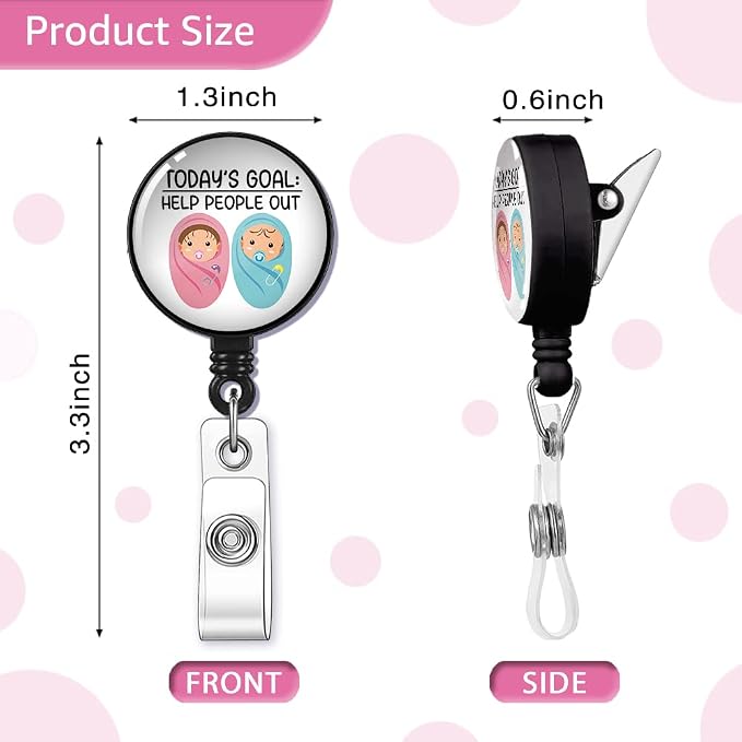 Today's Goal Help People Out Badge Reel Retractable - Image 2