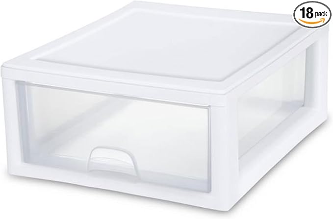 Sterilite 18-Pack 16 Quart Stacking Drawer, Accessories, Craft Supplies by Sterilite