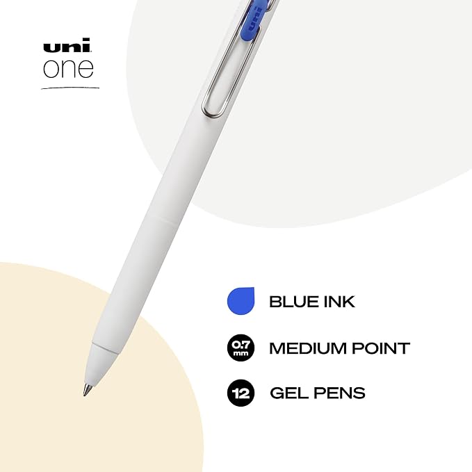 uniball one Retractable Gel Pens, Medium Point, 12 Pack - Image 3
