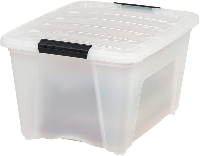 IRIS USA 32 Qt Stackable Plastic Storage Bins - Image 4