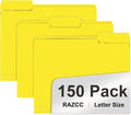File Folder, RAZCC 150 Pack 1/3 Cut Tab File Folders Letter Size, Folders by RAZCC