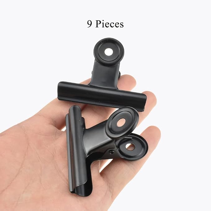 HAHIYO 2.5inch Black Bulldog Clips Metal File Hinge Binder Clips Clamps Save - Image 6