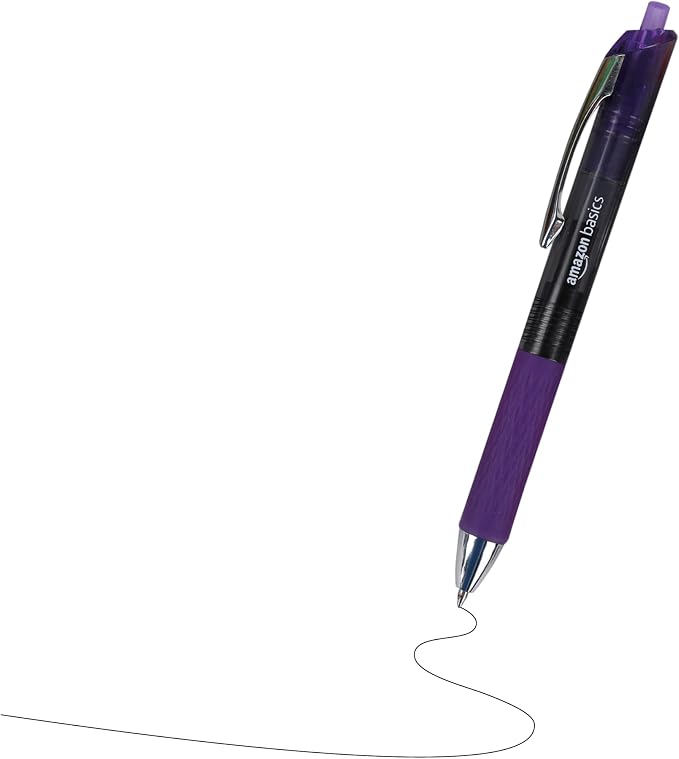 Amazon Basics Retractable Gel Pens, Fine Point 0.7mm, Smooth Writing - Image 3