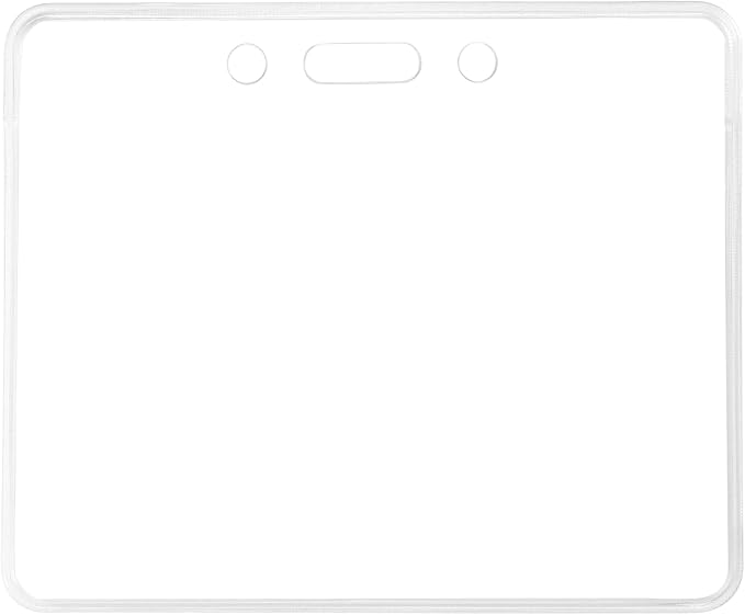 Amazon Basics Horizontal Clear Plastic ID Badge Holders, 3.38" x 2.38" - Image 5