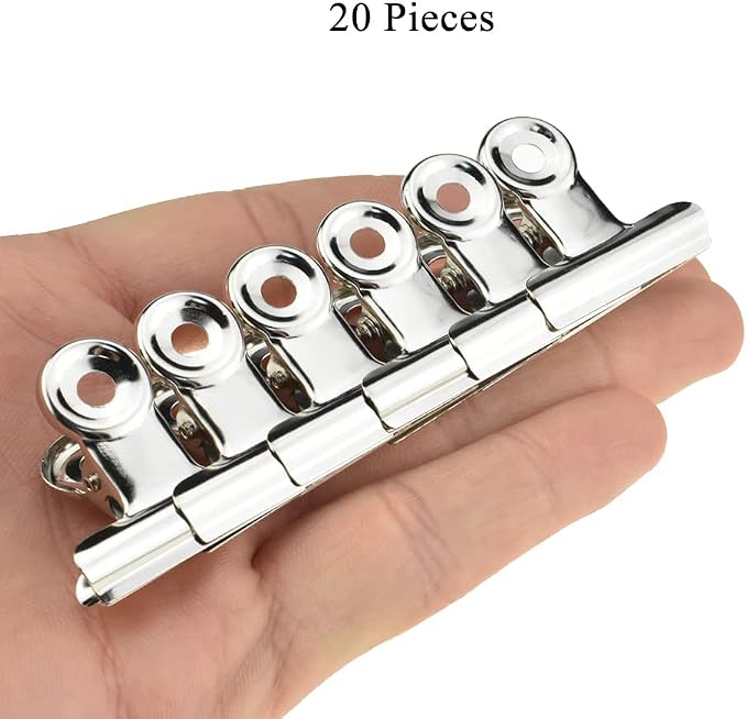 HAHIYO 1.25inch Silver Bulldog Clips Metal File Hinge Binder Clips Clamps Save - Image 6