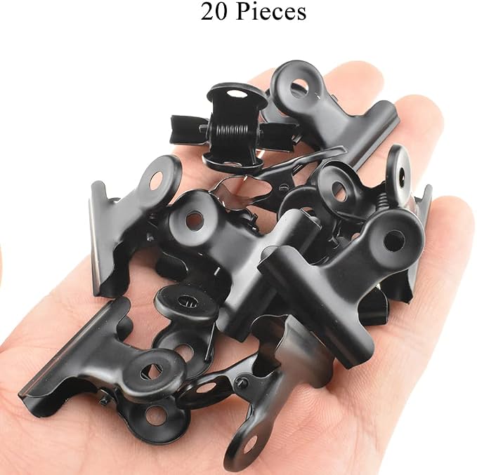 HAHIYO 1.25inch Black Bulldog Clips Metal File Hinge Binder Clips Clamps Save - Image 6