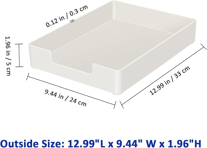 Letter Tray Letter Organize, Stackable Desk Drawer Organizer - Image 2
