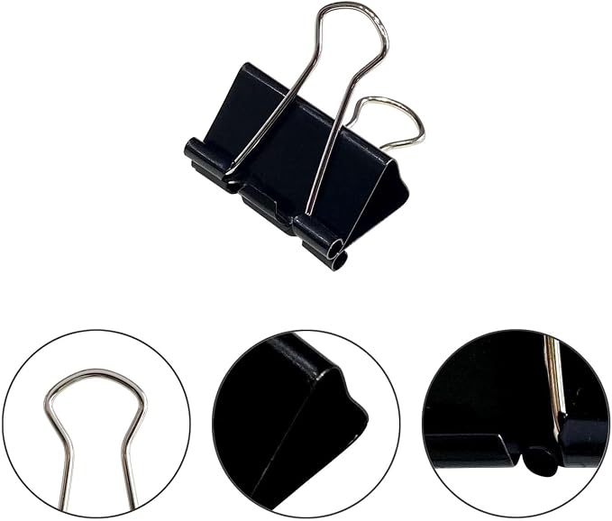 Ykimok 40Pcs Medium Binder Clips, 1.25 inch, Paper Clamps Medium Size - Image 2
