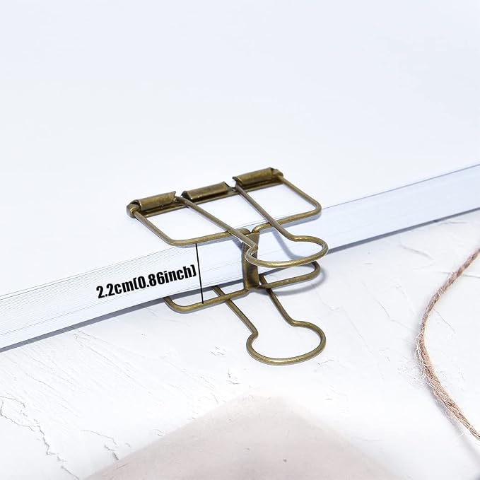 Extra Large Binder Clips 2 Inch, Big Paper Clamps Bronze - Image 5